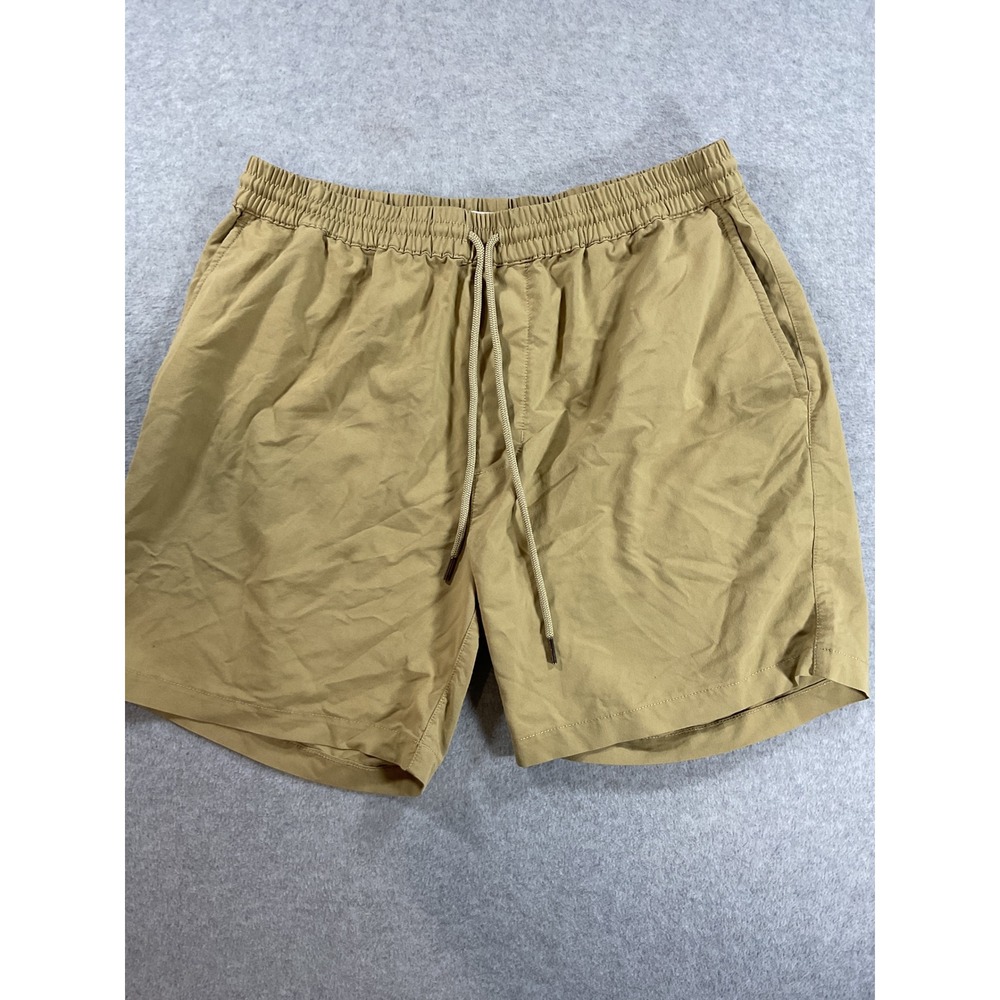 tasc Performance Mens Recess Shorts Khaki Tan Bamboo Blend TM706 Size L 2369